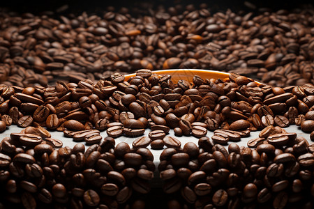 香浓的咖啡豆背景图片