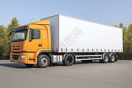运输货物的大型卡车背景图片