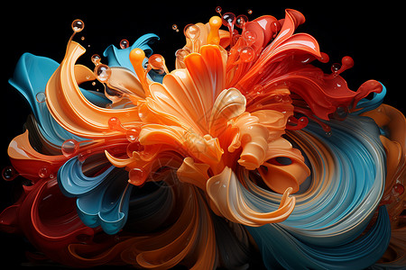 抽象彩色漩涡背景图片