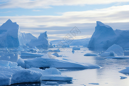 漂浮的冰山背景图片