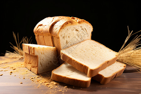 美味全麦面包背景图片