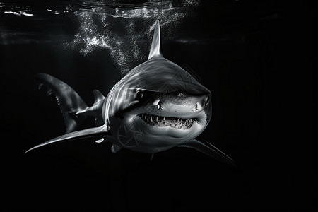 海洋里的鲨鱼背景图片