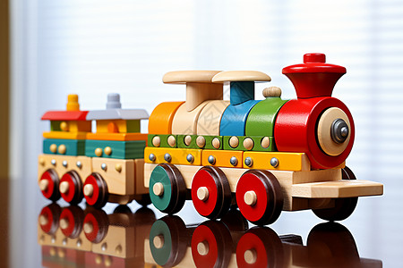 玩具列车在桌子上高清图片