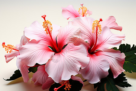 粉红色的木槿花背景图片