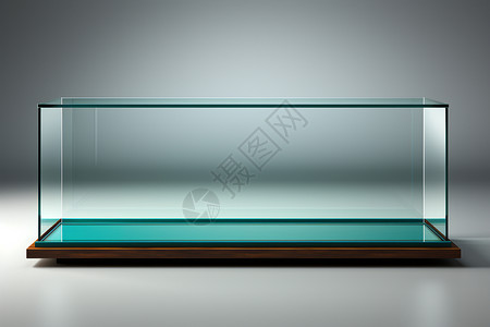 透明的玻璃展示柜背景图片