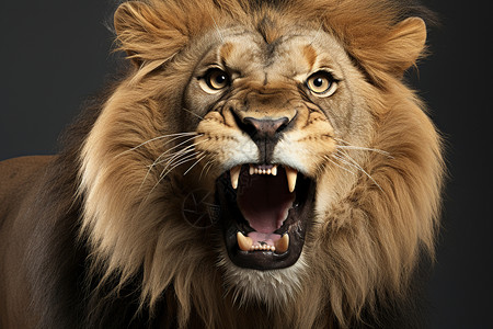 张牙舞爪的狮子背景图片