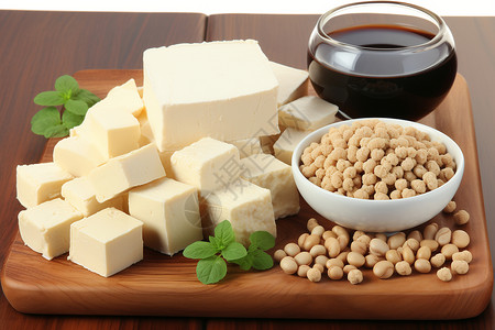 豆制品美食背景图片