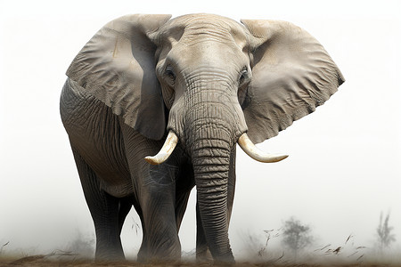 一只大象动物长鼻肌高清图片