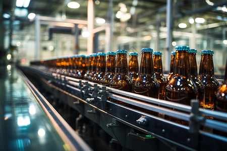 啤酒工厂啤酒瓶酿酒厂高清图片