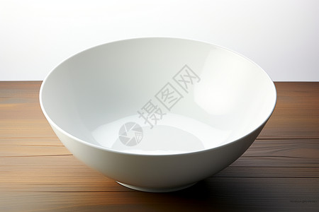 空白的白色碗背景图片