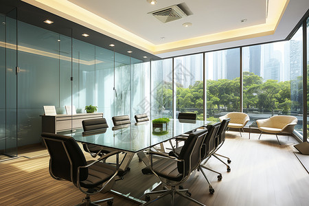 商业会议室大气现代的会议室背景
