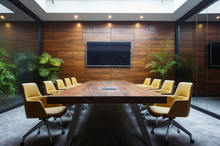 宽敞的企业会议室背景图片