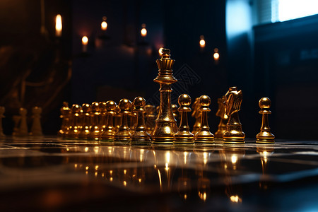 象棋棋子黄金之战背景