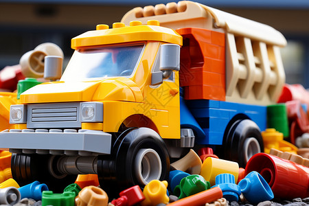 玩具卡车塑料玩具背景