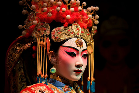 传统的京剧演员背景图片