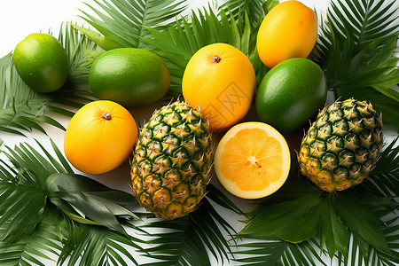 热带水果盛宴背景图片