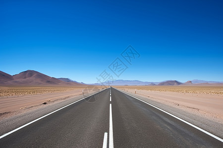 荒野公路沙漠中的道路背景
