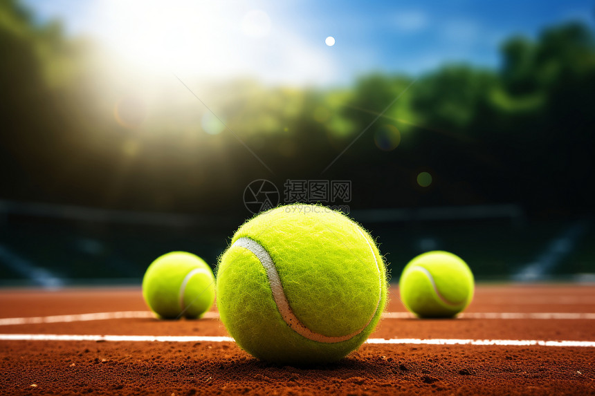 阳光下的网球乐园图片