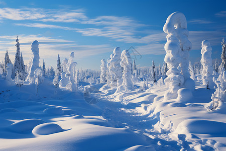北方寒冷的冬天背景图片