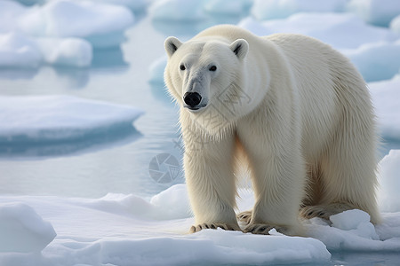 雪地上的熊北极熊冰川高清图片