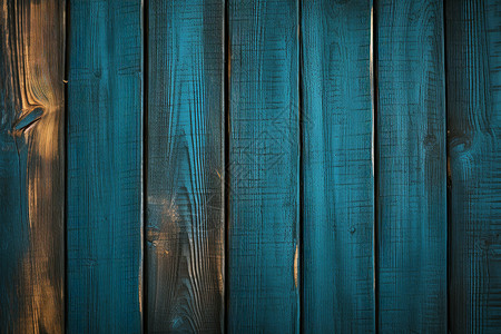 蓝色木质围栏背景图片