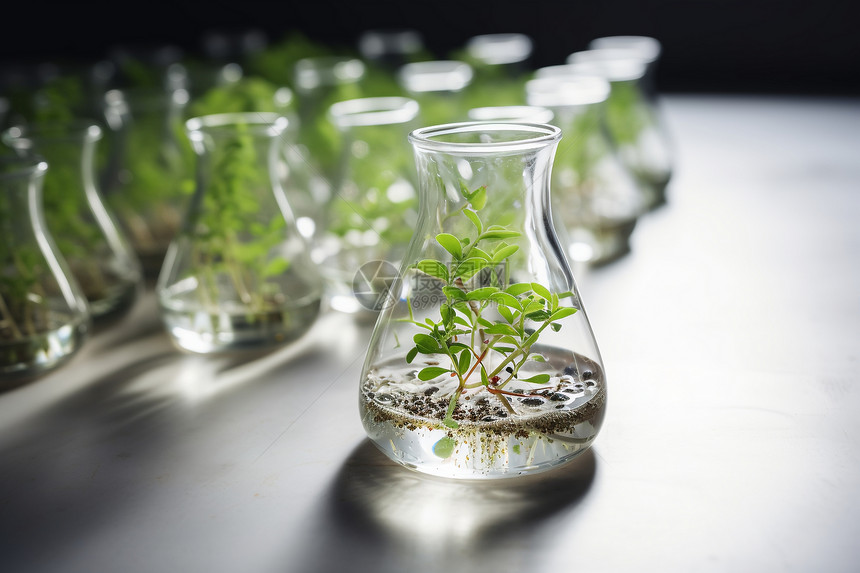 植物玻璃花瓶图片