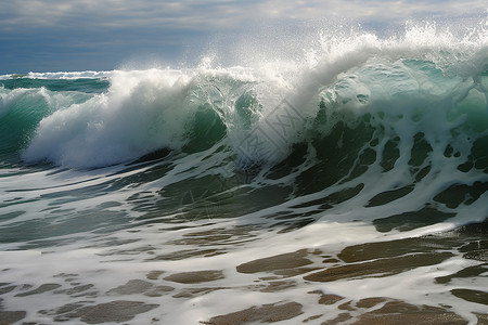 大海的波涛背景图片