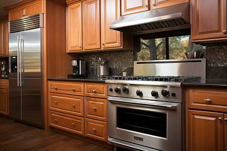 豪华装修的厨房背景图片