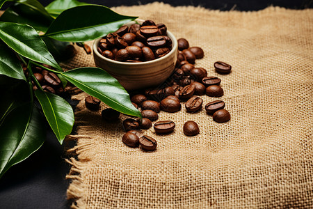 纯正的咖啡豆背景图片