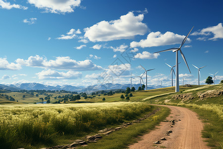 风力发电装置背景图片