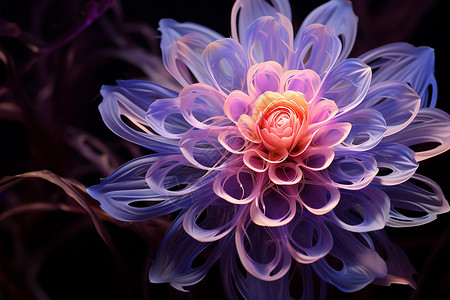 绚丽花朵瑰丽美感的紫色花朵设计图片