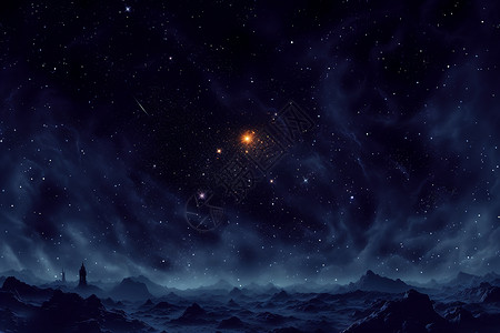 夜空中的璀璨星光背景图片