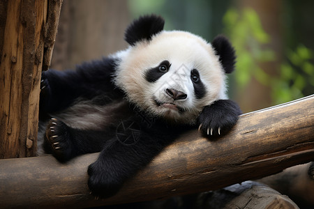 动物园的大熊猫背景图片