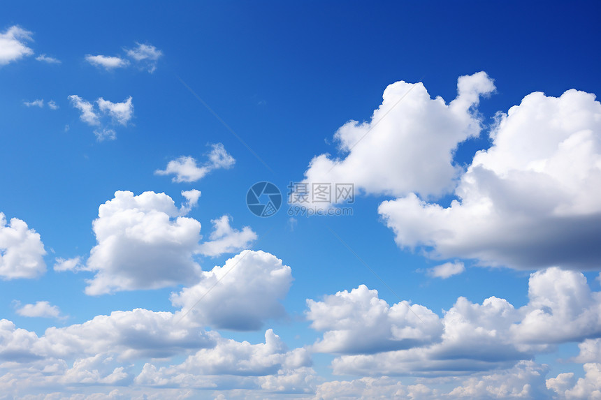 天空中飘着几朵云图片