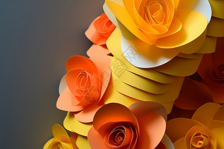 彩纸编织的美丽花束背景图片