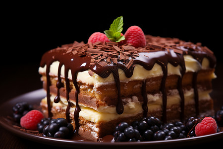 健康蛋糕健康的巧克力蛋糕背景