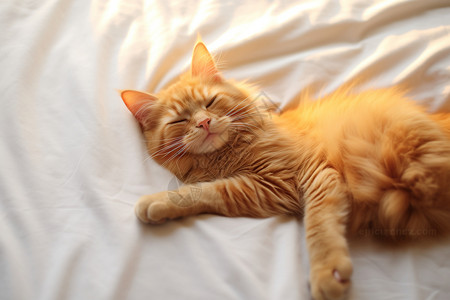 一只姜色猫咪背景图片