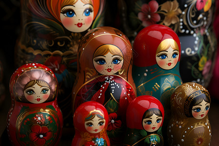 传统木偶娃娃背景图片