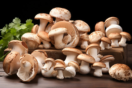可口的香菇美味菌物高清图片