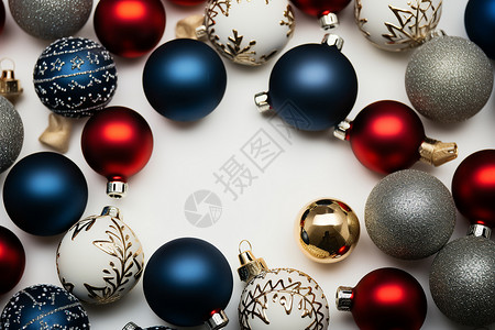 圣诞树的圣诞节装饰球背景图片