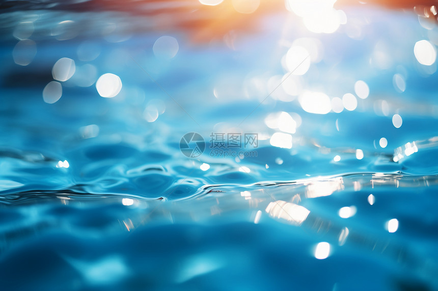 水中的光芒图片