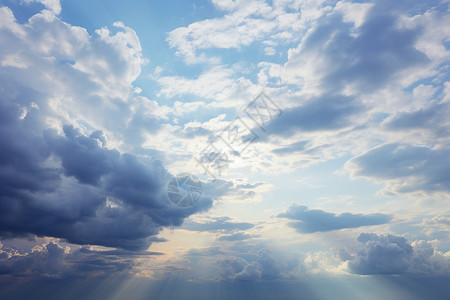 阳光透过云层背景图片