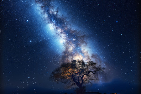 星光熠熠的夏夜阿米尔·赞德的宇宙绘画高清图片