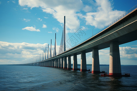 跨越海峡的桥梁高清图片