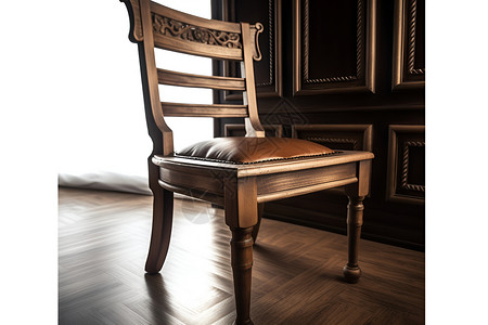 古典风格的木质椅子背景图片