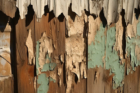 老旧裂纹的木板墙壁背景高清图片