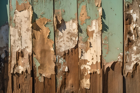 起皮褪色的木板墙壁背景背景