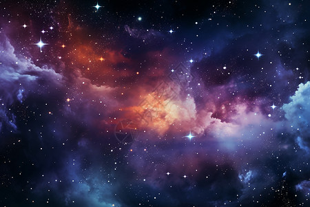 宇宙之美星云与星空背景图片