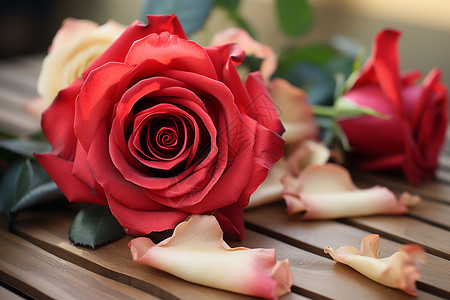 花香满溢的玫瑰花高清图片
