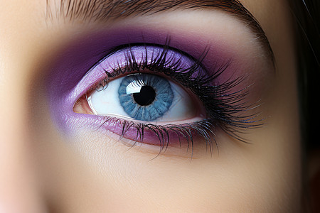紫色眼妆背景图片